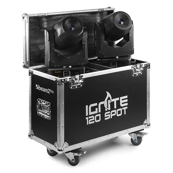 BEAMZPRO IGNITE120 LED MOVING HEAD SPOT 1x 120W [2 IN A FLIGHTCASE] - Image 2