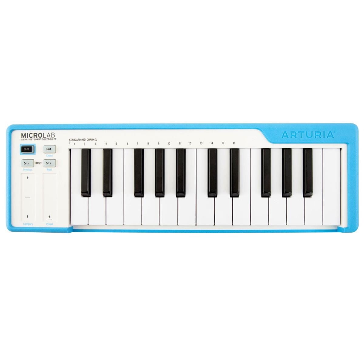 blue midi keyboard