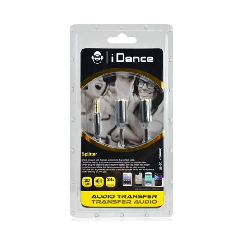 iDance Audio C2-BK Headphone Splitter PLUS 2 SLAM Headphones - Image 5