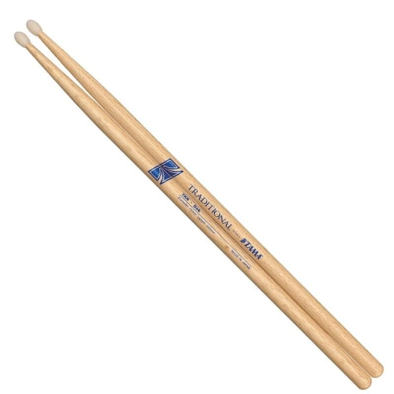 TAMA 7AN Traditional Series Japanese Oak Drum Sticks, Nylon Tips