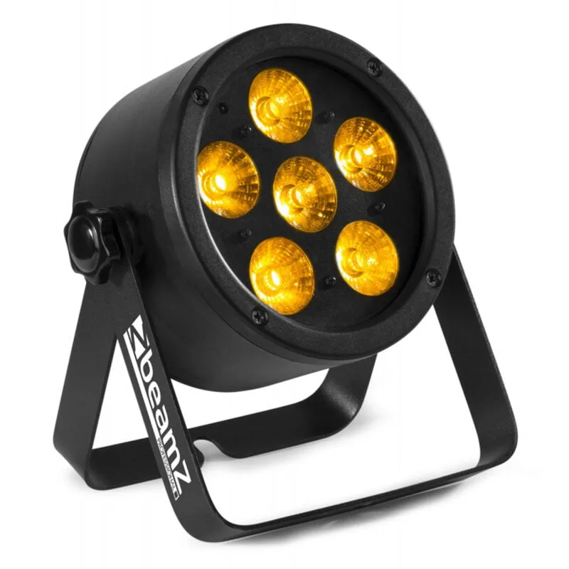 6x 12W 6in1 RGBWA-UV LEDS IR DMX