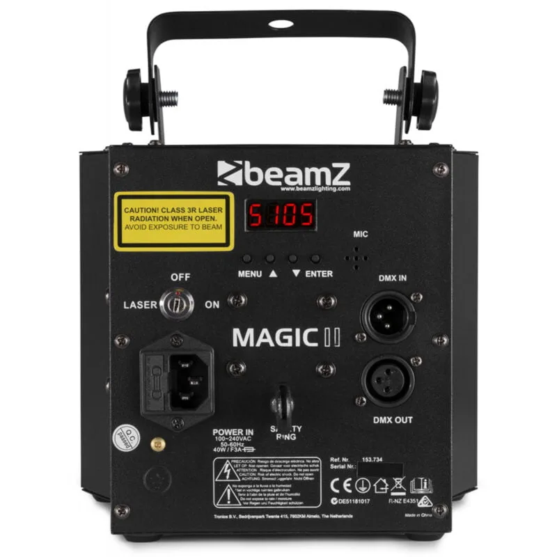 BEAMZ MAGIC2 DERBY WITH LASER RG AND STROBE 9x 3W RGBAWUVP - Image 3