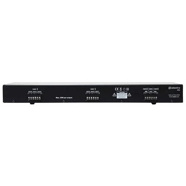 Adastra - AT6 6-WAY 100V SPEAKER SELECTOR SWITCH TWO ZONE WITH VOLUME CONTROL 6x 30W - Image 2