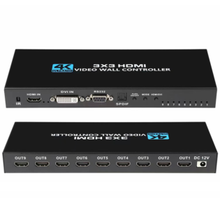 3X 3 4k video wall controller