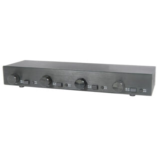 2:4 Audio management speaker selector with volume controls