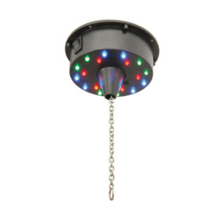 Battery operated LED mirror ball motor