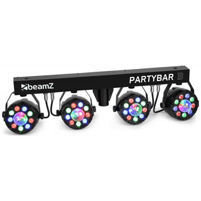 BEAMZ PARTYBAR3 4x LED PAR WITH MAGIC BALL 48x 1W RGB - Image 2