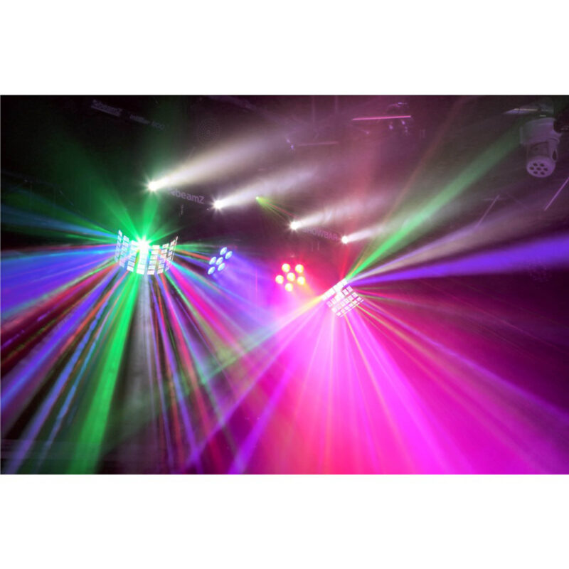 BEAMZ LED SHOWBAR WITH PAR BUTTERFLY LASER AND STROBE 4x 1W LED 12x 8W RGBWUV - Image 10