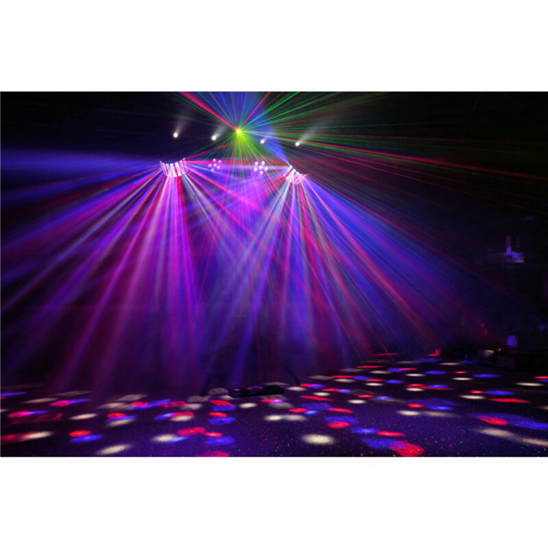 BEAMZ LED SHOWBAR WITH PAR BUTTERFLY LASER AND STROBE 4x 1W LED 12x 8W RGBWUV - Image 12