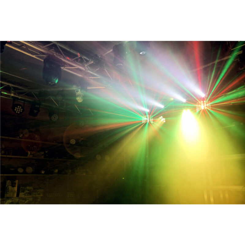 BEAMZ LED SHOWBAR WITH PAR BUTTERFLY LASER AND STROBE 4x 1W LED 12x 8W RGBWUV - Image 9