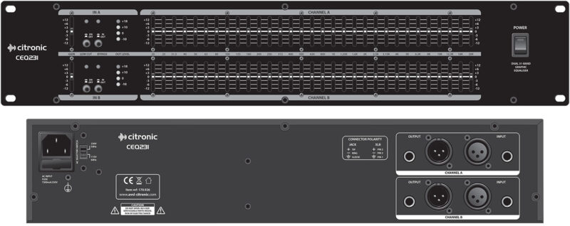 CITRONIC - CEQ231 DUAL 31-BAND GRAPHIC EQ - Image 6