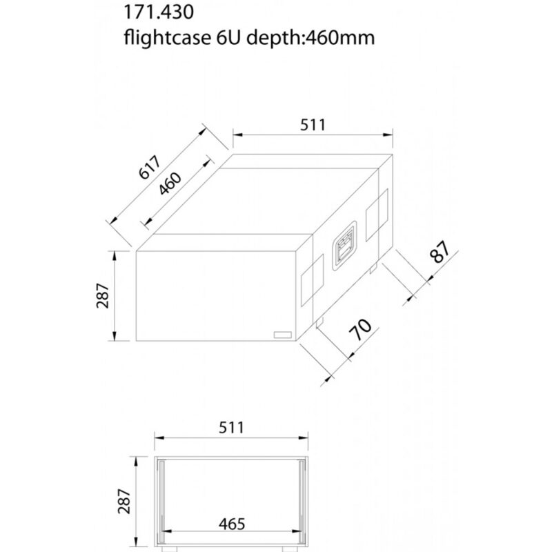 Power Dynamics - PDM - 19in CASE 6U FOR DISCO EQUIPMENT - Image 2