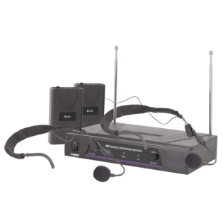 VHF dual neckband wireless system - 174.1 + 175.0MHz