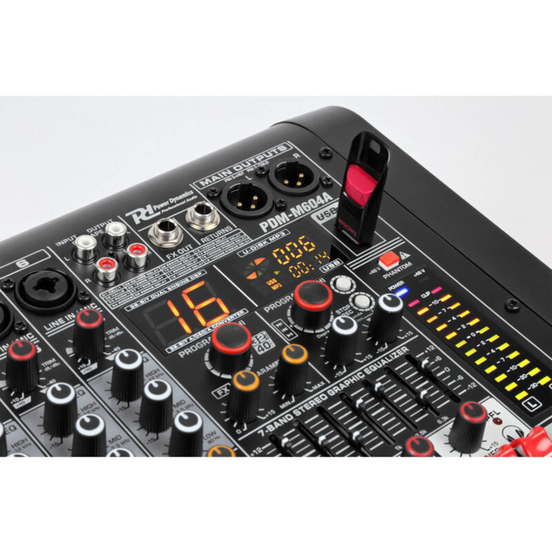 Power Dynamics - PDM-M604A POWERED MUSIC MIXER - Image 3