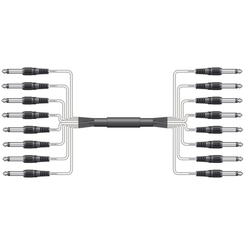 8 Way 6.3mm Jack-6.3mm Jack 3.0m