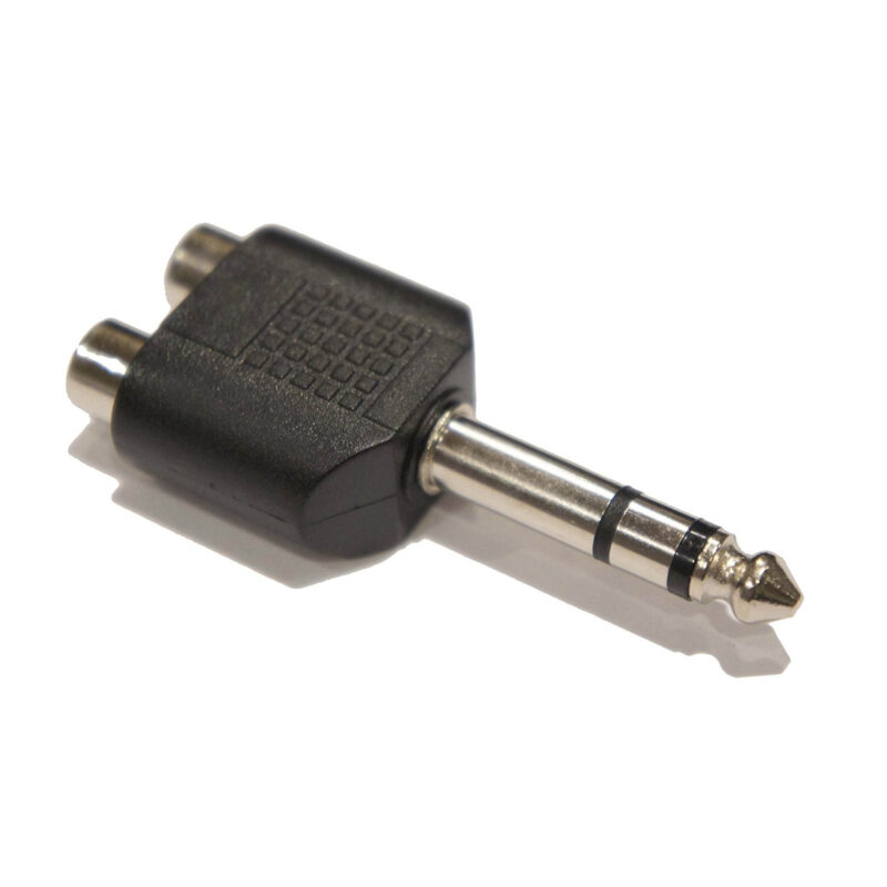 6.3 Stereo plug - 2 RCA Socket