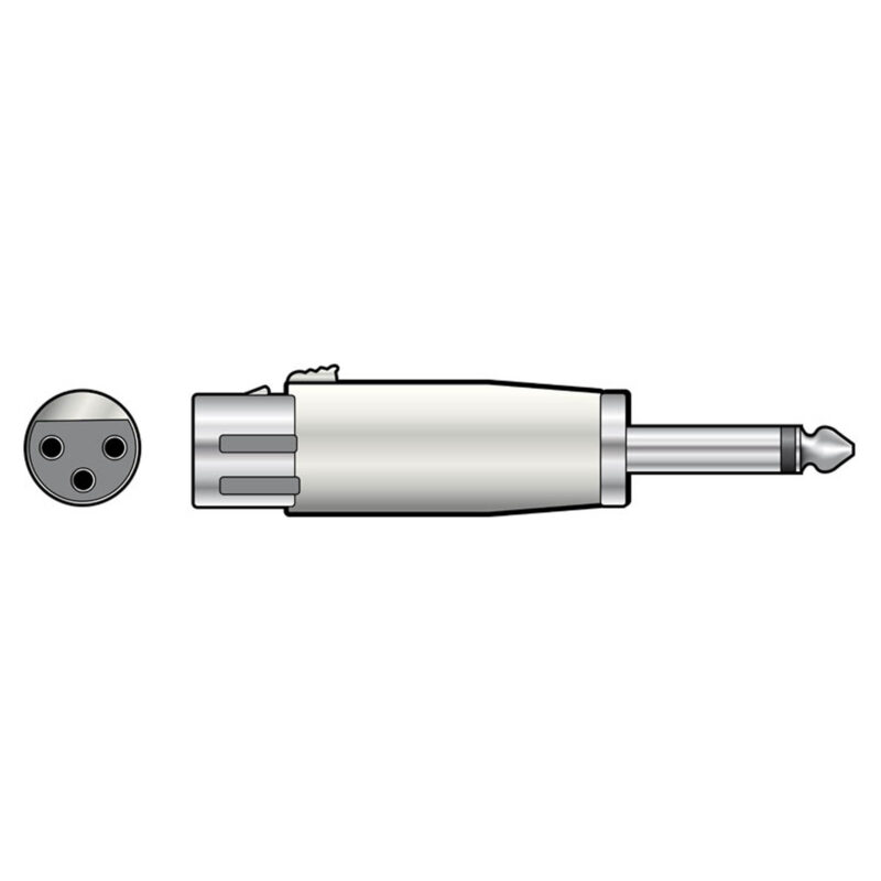 XLR socket - 6.3mm mono plug