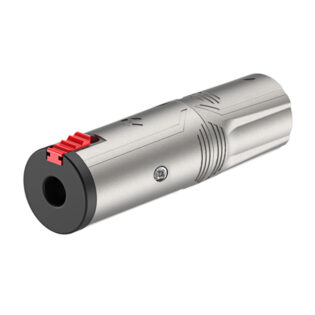 3P XLR male - 6.3mm stereo jack with latch lock