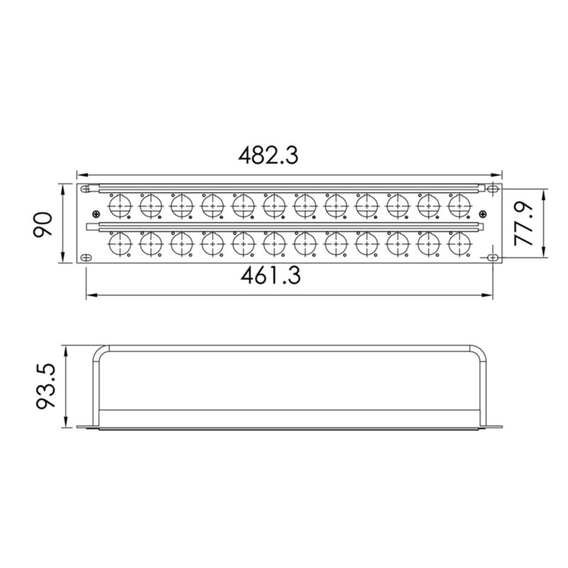 ROXTONE - RACK PANEL "D" SIZE CHASSIS CONNECTOR - Image 3