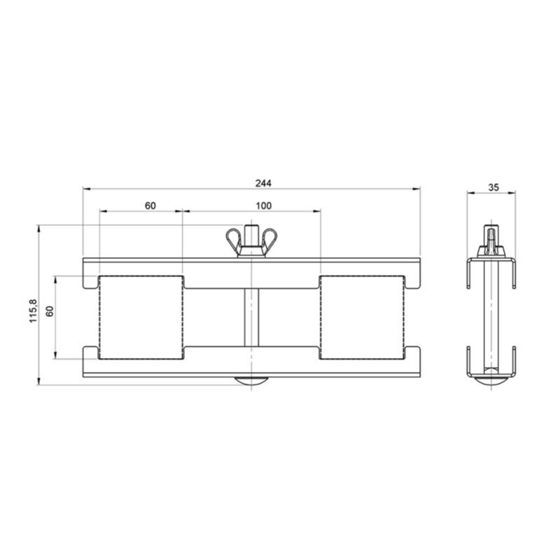 ALUSTAGE - 2-WAY LEG CLAMP FOR SCA-07 - Image 2