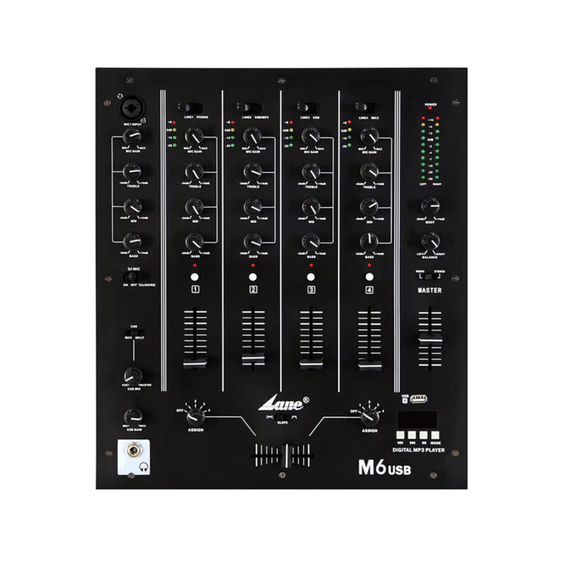 LANE M6 USB DJ Mixer